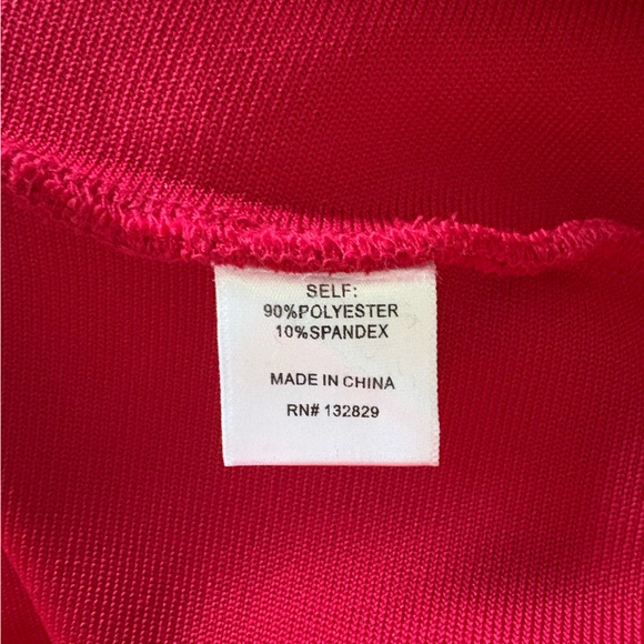 Revolve H’ours Aisha Red One-Shoulder Rhinestone strap cocktail Dress, size 4 - Picture 3 of 7